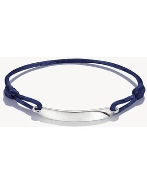 Thomas Sabo Textile Bracelet Engravable Dark Blue