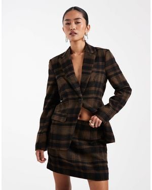 Vero Moda Flannel Mini Skirt Co-ord - Black