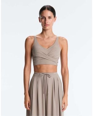 Oysho Light Touch Crossover Tank Top - White