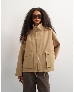 TOPSHOP Bubble Hem Trench - Natural
