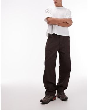 Wrangler Casey Jones Workwear Straight Fit Trousers - Brown
