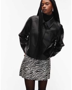 ASOS Minifalda Pantalón Con Estampado De De Bengalina De - Negro