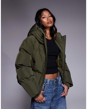 Good For Nothing Hooded Puffer Jacket - Brown