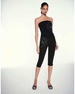Pull&Bear Capri Met Studs - Zwart