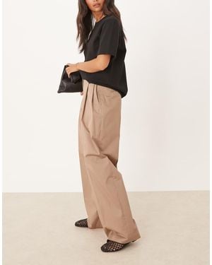 Mango Pantaloni Sartoriali Chiaro Con Pieghe Sul Davanti - Neutro