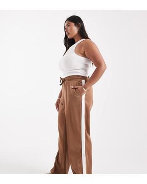 Noisy May Straight Leg Jersey Trouser - White