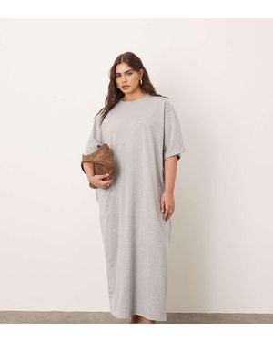 ARRANGE Curve Premium Heavyweight T Shirt Midi Dress - Natural