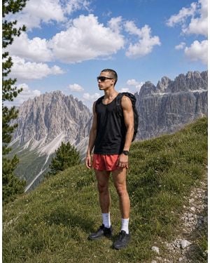4505 2-inch Running Shorts With Elastic Waistband And Zip Pockets - Red