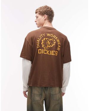 Dickies Payson Double Layer Long Sleeve T-shirt - Brown