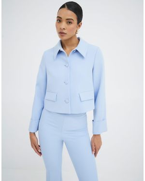 River Island Giacca Strutturata Chiaro Anni '60 - Blu
