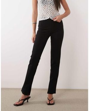 ASOS Premium Ponte Tailored Waistband Skinny legging With Zip Hem - Black
