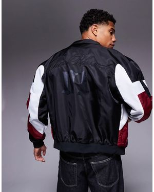 Liquor N Poker – mehrfarbige motorradjacke - Blau