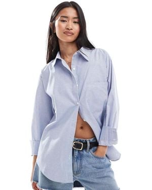 Brave Soul Gestreept Casual Overhemd - Blauw