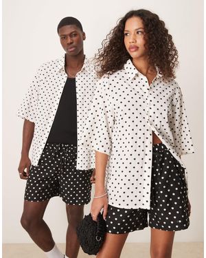 Sister Jane Polka Dot Boxy Shirt Co-Ord - Brown