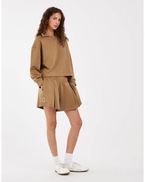 Lacoste Co-Ord Drawstring Logo Shorts - Natural