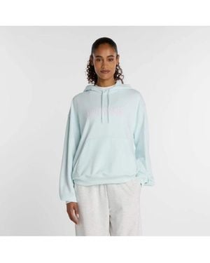 New Balance Wavy Oversized Hoodie - White