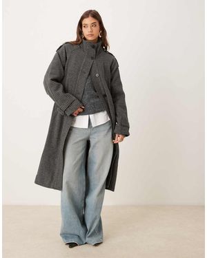 Motel Ravari Belted Trench Coat - Grey
