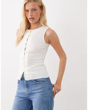 Jdy Structured Vest - White