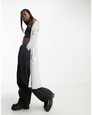 Noisy May Lightweight Longline Cardigan - White