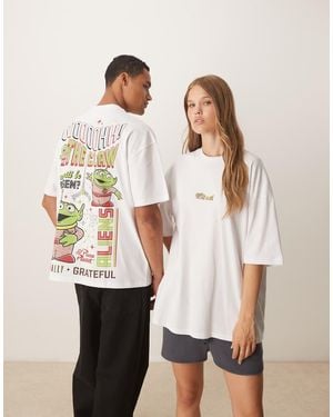 ASOS Disney Pixar Oversized T-shirt With Toy Story Print - Natural