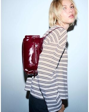 Bershka – langärmliges t-shirt - Weiß