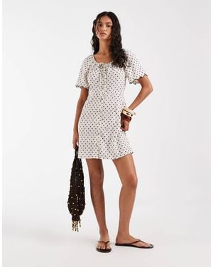 ONLY Short Sleeve Mini Dress - White