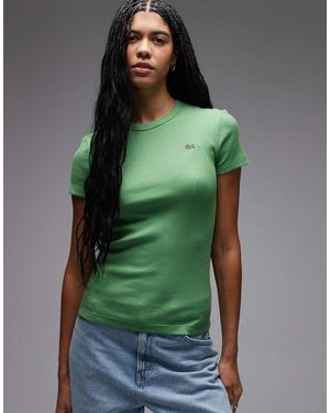 Lacoste Ribbed Baby Tee - Green