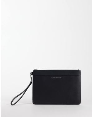 Tommy Hilfiger Saffiano Business Pouch - Black