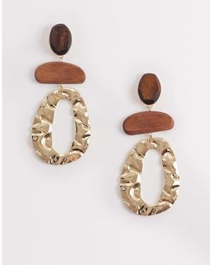 ALDO Oaklynn Molten Drop Earrings - Metallic