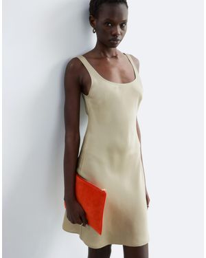 & Other Stories Strappy Satin Mini Dress - Natural