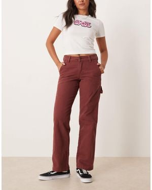 Dickies – duck – carpenter-hose aus canvas - Rot