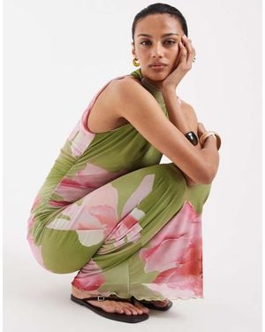 Vero Moda Sleeveless Ruched Detail Maxi Dress - Green