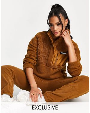 Columbia Lodge Sherpa Pullover Fleece - Brown