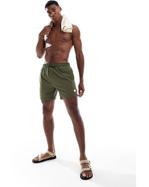 Threadbare – seersucker-badeshorts - Grün