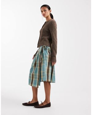 Cotton On Gracie Wrap Midi Skirt - Blue
