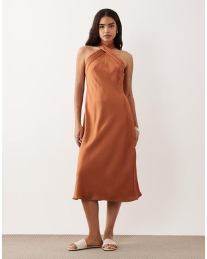 Ralph Lauren Halter Neck Maxi Dress - Red