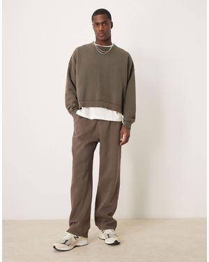 Abercrombie & Fitch Vintage Wash Open Hem sweatpants - Natural
