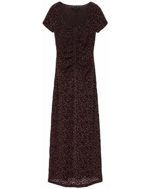 AllSaints Gabby Mesh Jurk - Bruin