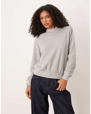 ASOS Shoulder Pad Detail Sweat - Grey