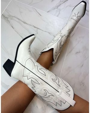 GIA STUDIOS Cowboy Western Boots - Grey