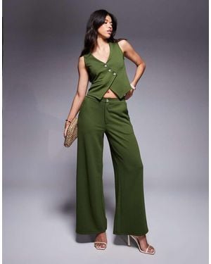 ASOS Co-ord Wide Leg Trouser - Green