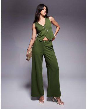 ASOS Pantalones De Pernera Ancha De (Parte De Un Conjunto) - Verde