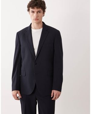 Mango London Regular Fit Suit Blazer Co-ord - Blue