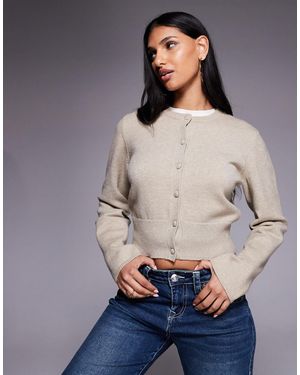 The Frolic – exklusive, gerippte strickjacke - Grau