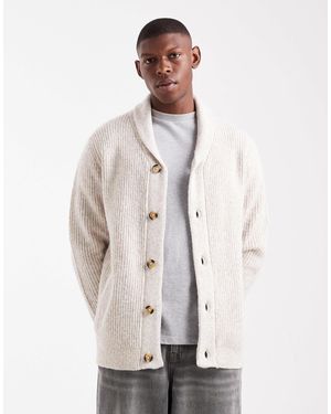 Threadbare Gilet à détail châle - écru - Neutre