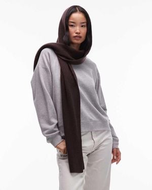 & Other Stories Premium Wool Hood Scarf - Grey