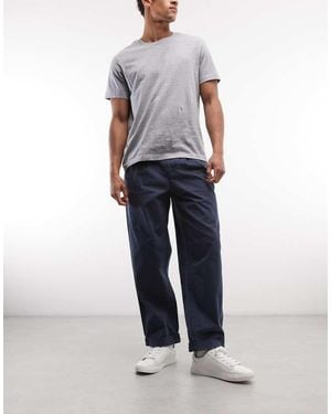 Element Pantaloni Chino A Pieghe Blu