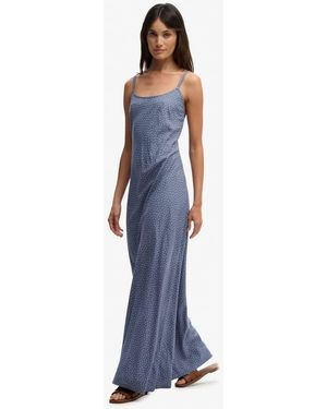 Superdry Printed Cami Maxi Dress - Blue