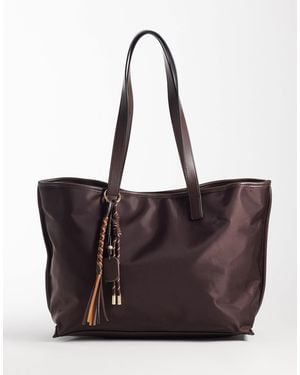 ASOS Nylon-shopper mit abnehmbarem anhänger - Braun