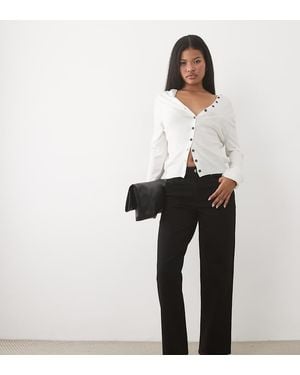 Miss Selfridge Straight Leg Jeans - White